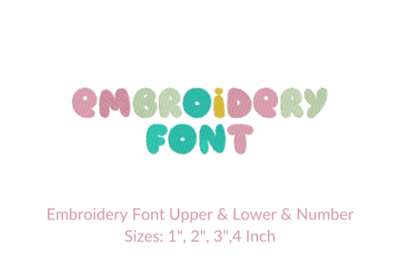 Cloudy Font Embroidery Design for Personalized Text