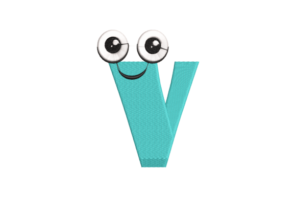 Funny Letter V: A Playful Embroidery Design for Every Fabric