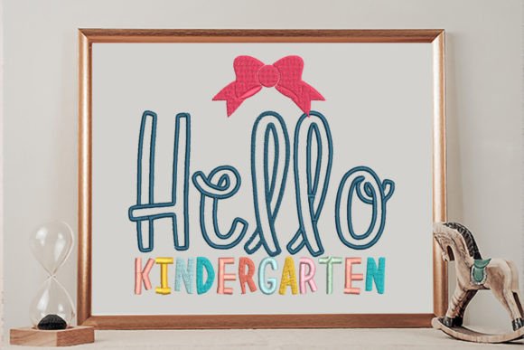 Hello Kindergarten: A Whimsical Embroidery Design for Every Maker