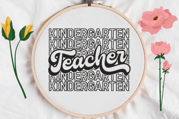 Kindergarten Teacher Echo: A Whimsical Embroidery Design