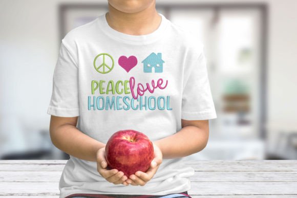 Peace Love Homeschool Embroidery: A Symbol for Modern Educators