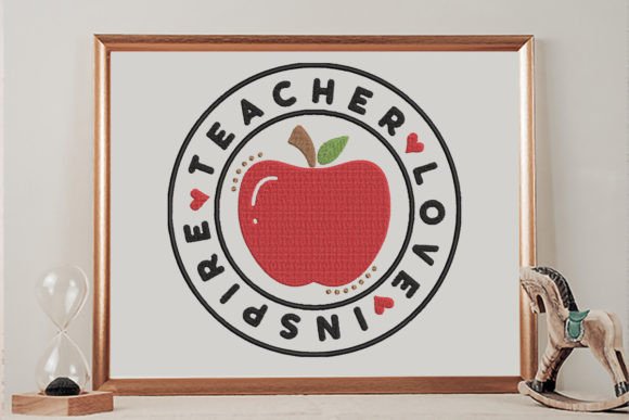 Teacher Love Inspire: A Whimsical Embroidery Design