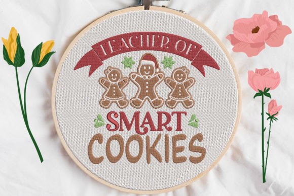 Teacher of Smart Cookies: A Whimsical Embroidery Design for Every Creator