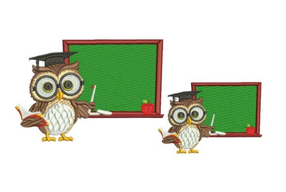 Teacher Owl: A Whimsical Embroidery Design for Crafters